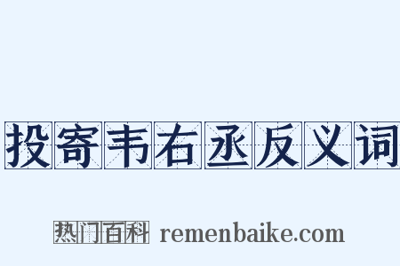 投寄韦右丞反义词是什么意思的图片